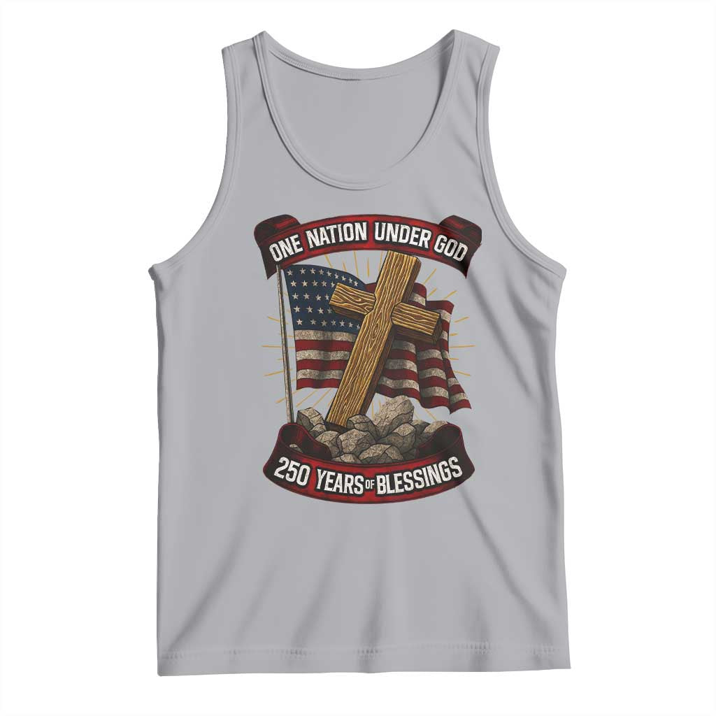 Blessings America Tank Top One Nation Under God USA 250th Anniversary Patriotic Christian - Wonder Print Shop