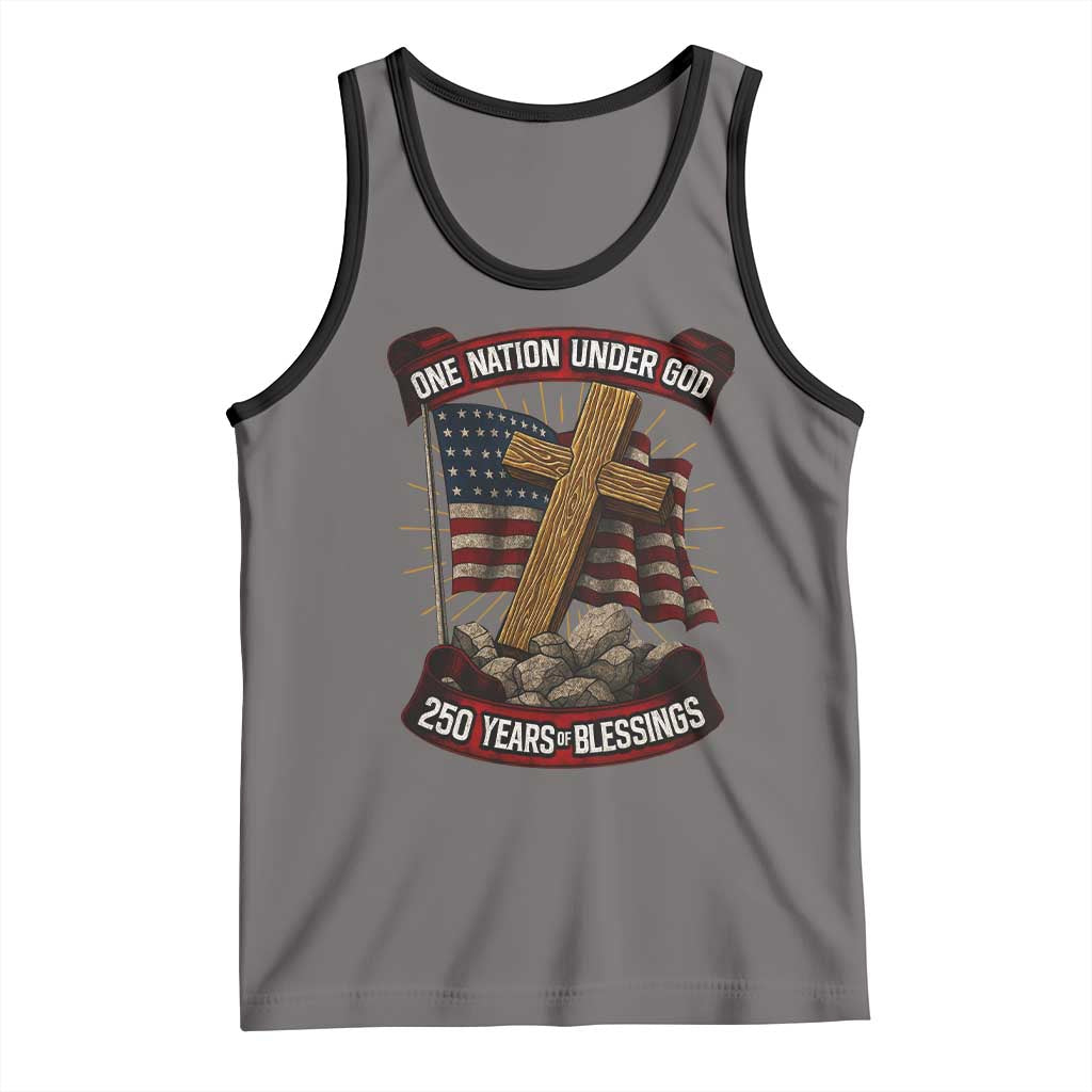 Blessings America Tank Top One Nation Under God USA 250th Anniversary Patriotic Christian - Wonder Print Shop
