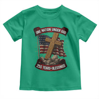 Blessings America Toddler T Shirt One Nation Under God USA 250th Anniversary Patriotic Christian - Wonder Print Shop