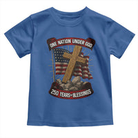 Blessings America Toddler T Shirt One Nation Under God USA 250th Anniversary Patriotic Christian - Wonder Print Shop