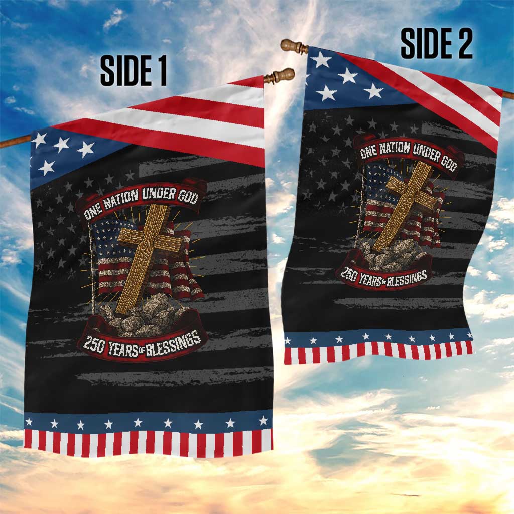 Blessings America Garden Flag One Nation Under God USA 250th Anniversary Patriotic Christian