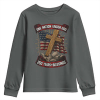 Blessings America Youth Sweatshirt One Nation Under God USA 250th Anniversary Patriotic Christian - Wonder Print Shop