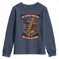 Blessings America Youth Sweatshirt One Nation Under God USA 250th Anniversary Patriotic Christian - Wonder Print Shop