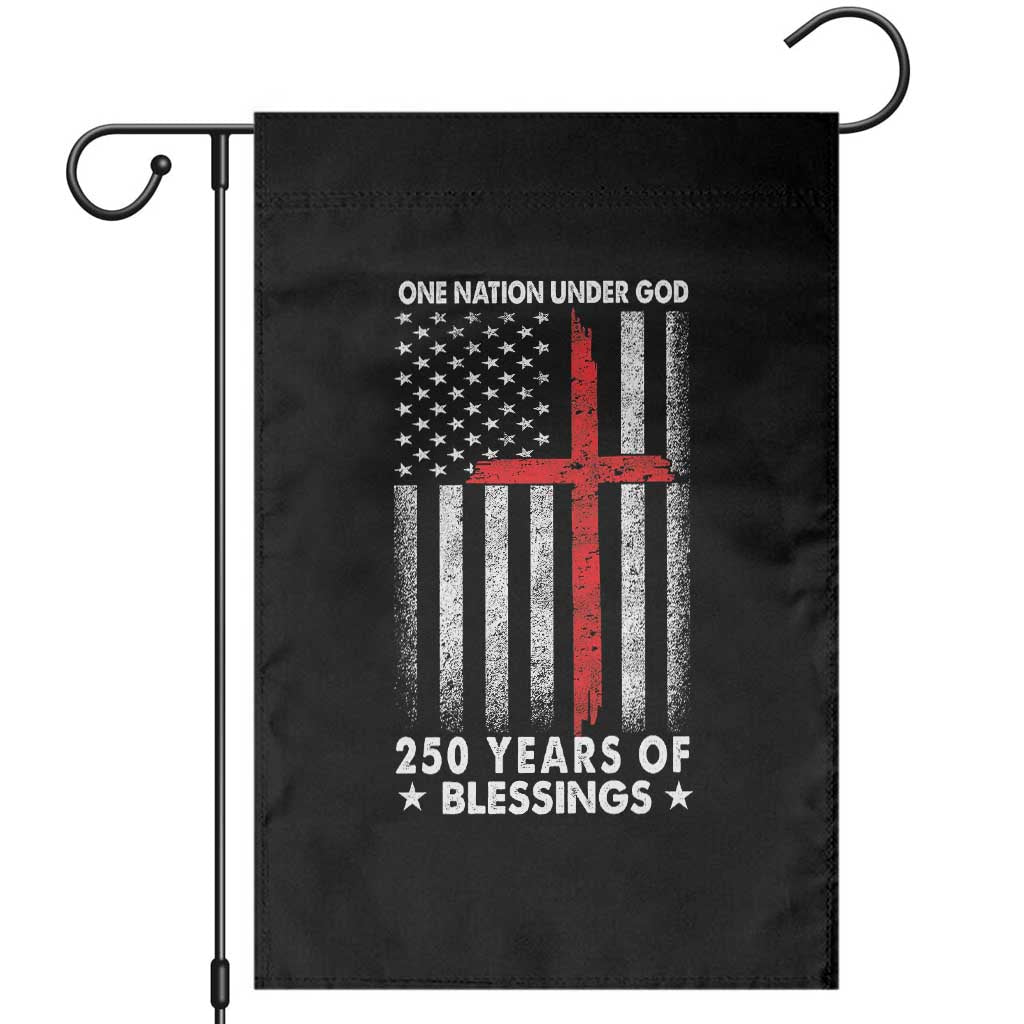 One Nation Under God Garden Flag USA 250th Anniversary Patriotic Christian One Nation Under God - Wonder Print Shop