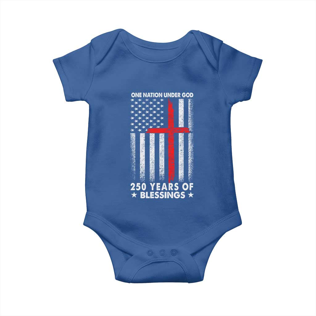 One Nation Under God Baby Onesie USA 250th Anniversary Patriotic Christian One Nation Under God - Wonder Print Shop