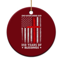 One Nation Under God Ceramic Ornament USA 250th Anniversary Patriotic Christian One Nation Under God - Wonder Print Shop