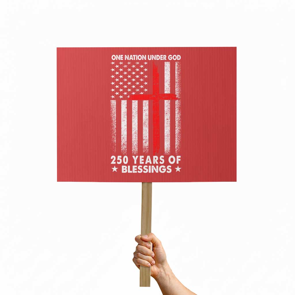 One Nation Under God Protest Sign USA 250th Anniversary Patriotic Christian One Nation Under God - Wonder Print Shop