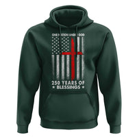 One Nation Under God Hoodie USA 250th Anniversary Patriotic Christian One Nation Under God - Wonder Print Shop