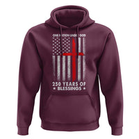 One Nation Under God Hoodie USA 250th Anniversary Patriotic Christian One Nation Under God - Wonder Print Shop