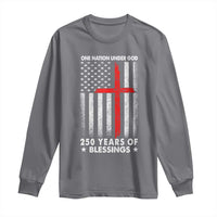 One Nation Under God Long Sleeve Shirt USA 250th Anniversary Patriotic Christian One Nation Under God - Wonder Print Shop