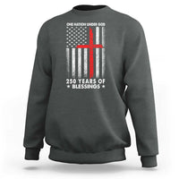 One Nation Under God Sweatshirt USA 250th Anniversary Patriotic Christian One Nation Under God - Wonder Print Shop