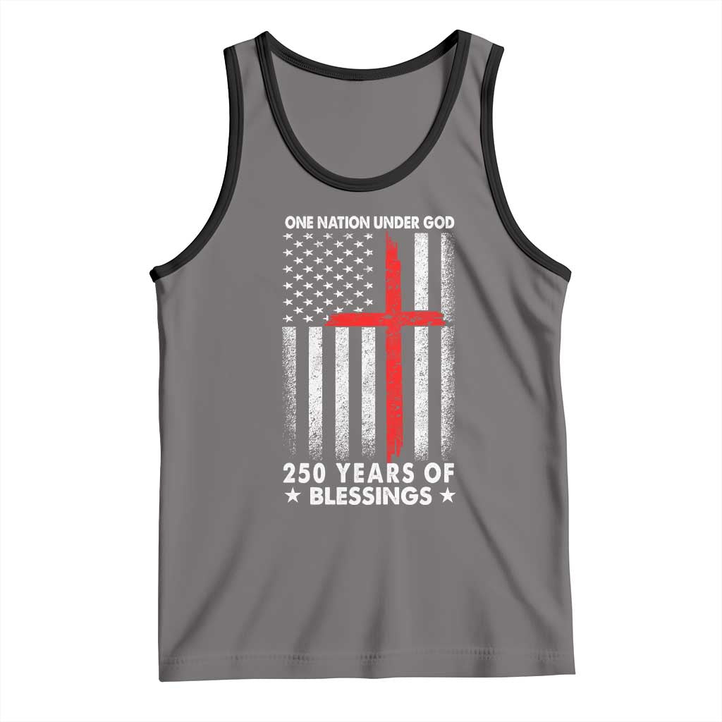 One Nation Under God Tank Top USA 250th Anniversary Patriotic Christian One Nation Under God - Wonder Print Shop