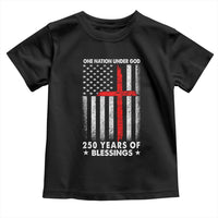 One Nation Under God Toddler T Shirt USA 250th Anniversary Patriotic Christian One Nation Under God - Wonder Print Shop