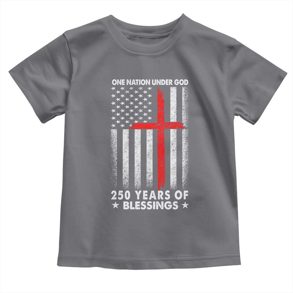 One Nation Under God Toddler T Shirt USA 250th Anniversary Patriotic Christian One Nation Under God - Wonder Print Shop