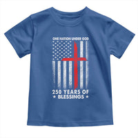 One Nation Under God Toddler T Shirt USA 250th Anniversary Patriotic Christian One Nation Under God - Wonder Print Shop