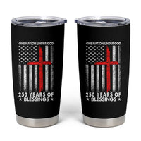 One Nation Under God Tumbler Cup USA 250th Anniversary Patriotic Christian One Nation Under God - Wonder Print Shop