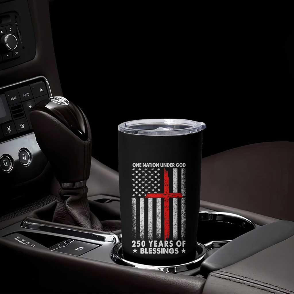 One Nation Under God Tumbler Cup USA 250th Anniversary Patriotic Christian One Nation Under God - Wonder Print Shop