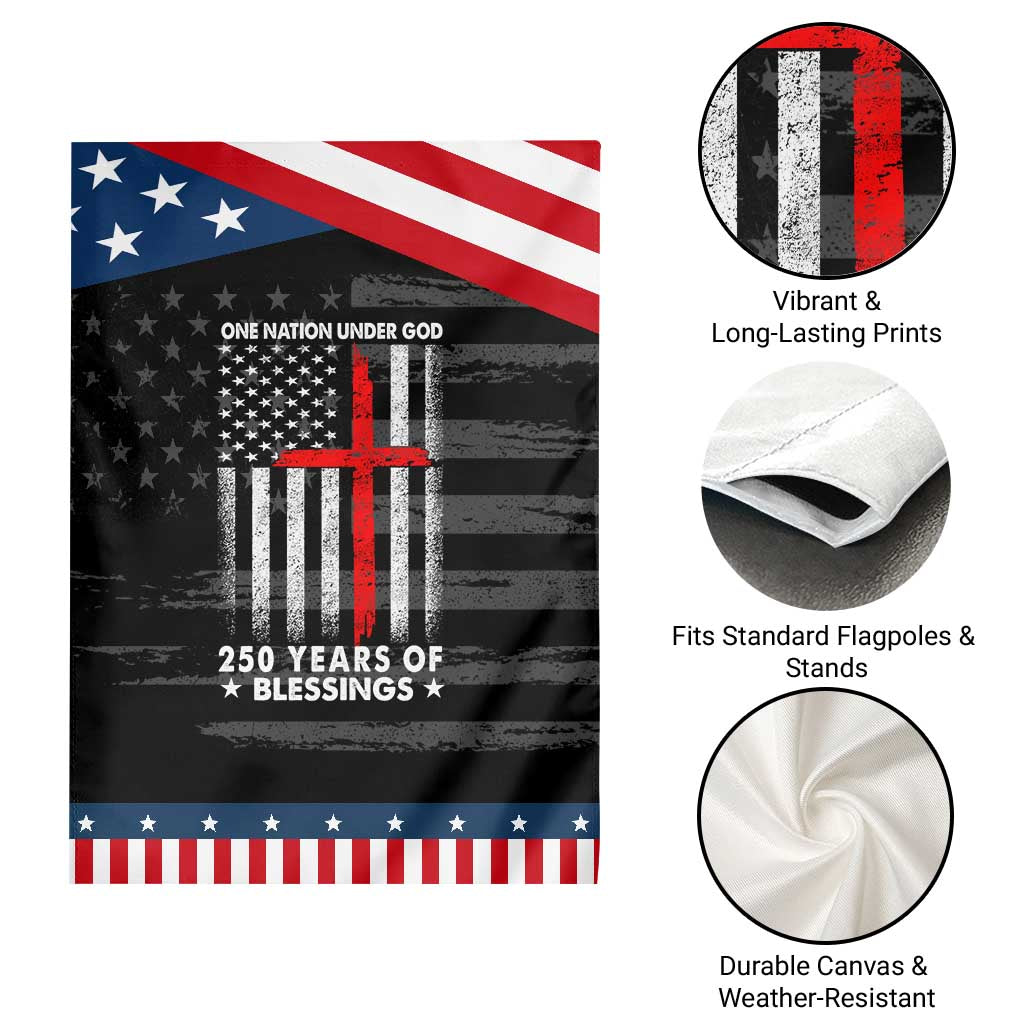One Nation Under God Garden Flag USA 250th Anniversary Patriotic Christian One Nation Under God