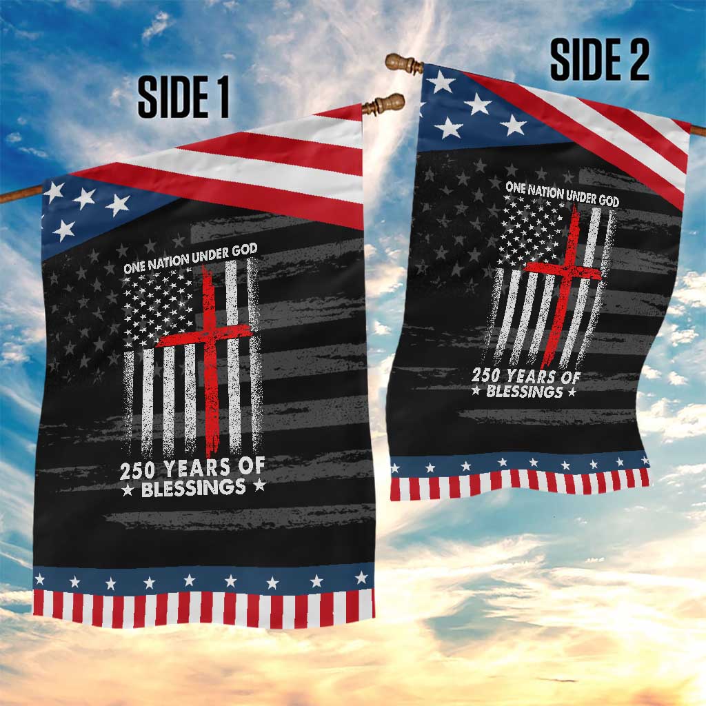 One Nation Under God Garden Flag USA 250th Anniversary Patriotic Christian One Nation Under God
