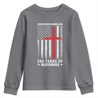 One Nation Under God Youth Sweatshirt USA 250th Anniversary Patriotic Christian One Nation Under God - Wonder Print Shop