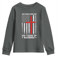 One Nation Under God Youth Sweatshirt USA 250th Anniversary Patriotic Christian One Nation Under God - Wonder Print Shop