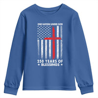 One Nation Under God Youth Sweatshirt USA 250th Anniversary Patriotic Christian One Nation Under God - Wonder Print Shop