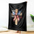 250 Years America Throw Blanket Coquette Bow Cross American 4th Of July 250th Anniversary - Wonder Print Shop