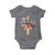 250 Years America Baby Onesie Coquette Bow Cross American 4th Of July 250th Anniversary - Wonder Print Shop