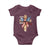 250 Years America Baby Onesie Coquette Bow Cross American 4th Of July 250th Anniversary - Wonder Print Shop