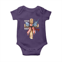 250 Years America Baby Onesie Coquette Bow Cross American 4th Of July 250th Anniversary - Wonder Print Shop