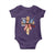 250 Years America Baby Onesie Coquette Bow Cross American 4th Of July 250th Anniversary - Wonder Print Shop