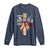 250 Years America Long Sleeve Shirt Coquette Bow Cross American 4th Of July 250th Anniversary - Wonder Print Shop