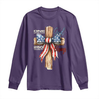 250 Years America Long Sleeve Shirt Coquette Bow Cross American 4th Of July 250th Anniversary - Wonder Print Shop