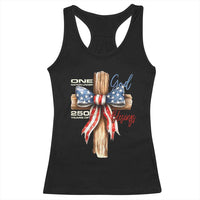250 Years America Racerback Tank Top Coquette Bow Cross American 4th Of July 250th Anniversary - Wonder Print Shop