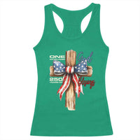 250 Years America Racerback Tank Top Coquette Bow Cross American 4th Of July 250th Anniversary - Wonder Print Shop