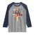 250 Years America Raglan Shirt Coquette Bow Cross American 4th Of July 250th Anniversary - Wonder Print Shop
