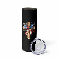 250 Years America Skinny Tumbler Coquette Bow Cross American 4th Of July 250th Anniversary - Wonder Print Shop