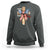 250 Years America Sweatshirt Coquette Bow Cross American 4th Of July 250th Anniversary - Wonder Print Shop