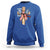 250 Years America Sweatshirt Coquette Bow Cross American 4th Of July 250th Anniversary - Wonder Print Shop