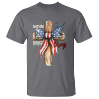 250 Years America T Shirt Coquette Bow Cross American 4th Of July 250th Anniversary - Wonder Print Shop