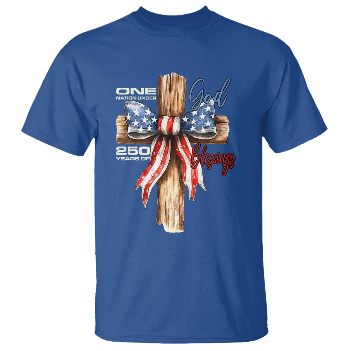 250 Years America T Shirt Coquette Bow Cross American 4th Of July 250th Anniversary - Wonder Print Shop