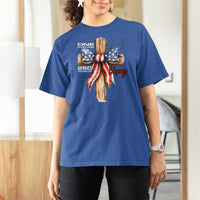 250 Years America T Shirt For Women Coquette Bow Cross American 4th Of July 250th Anniversary - Wonder Print Shop