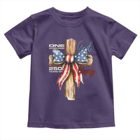 250 Years America Toddler T Shirt Coquette Bow Cross American 4th Of July 250th Anniversary - Wonder Print Shop