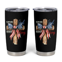 250 Years America Tumbler Cup Coquette Bow Cross American 4th Of July 250th Anniversary - Wonder Print Shop