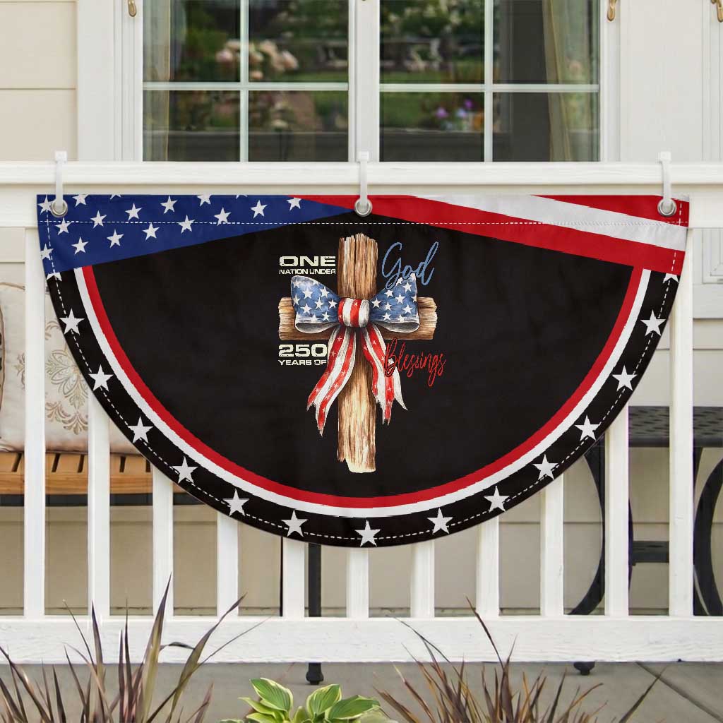 250 Years America Patriotic Fan Flag Coquette Bow Cross American 4th Of July 250th Anniversary