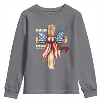 250 Years America Youth Sweatshirt Coquette Bow Cross American 4th Of July 250th Anniversary - Wonder Print Shop