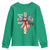 250 Years America Youth Sweatshirt Coquette Bow Cross American 4th Of July 250th Anniversary - Wonder Print Shop