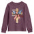 250 Years America Youth Sweatshirt Coquette Bow Cross American 4th Of July 250th Anniversary - Wonder Print Shop