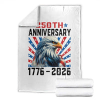 Eagle Flag America 250 Throw Blanket 1776-2026 250th Birthday - Wonder Print Shop