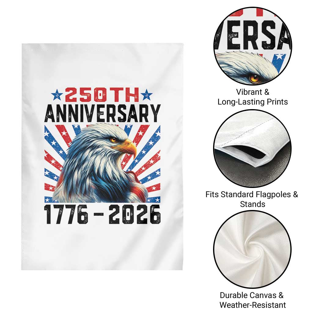 Eagle Flag America 250 Garden Flag 1776-2026 250th Birthday - Wonder Print Shop